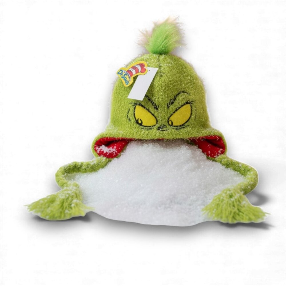 The Grinch Christmas Womens Laplander Beanie Hat - NWT